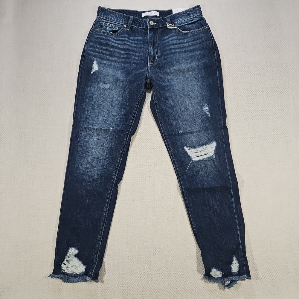 KanCan Jeans Womens‎ 9/28 Destroyed Mid Rise Denim Relaxed Fit